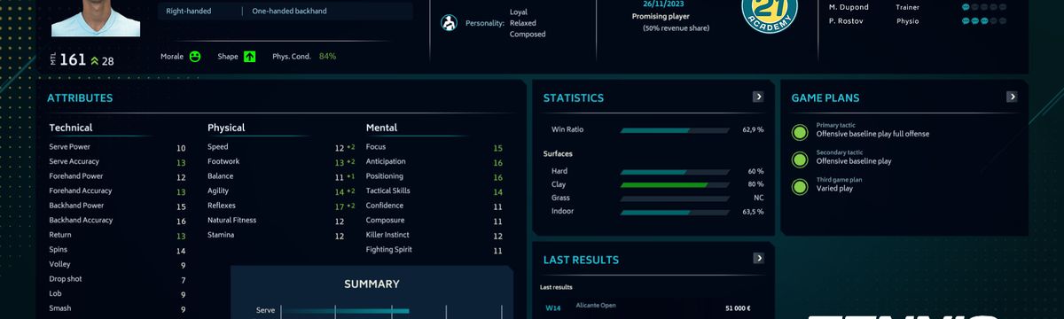 Tennis Manager 2021