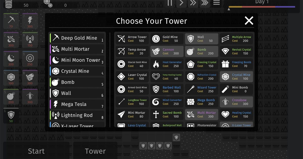 Minimalist Tower Defense