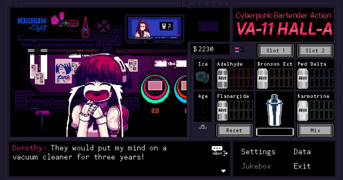 VA 11 Hall A Cyberpunk Bartender Action