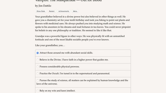 Vampire: The Masquerade — Out for Blood — screenshot 1