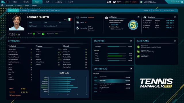 Tennis Manager 2021 — скриншот 1