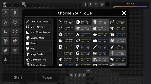 Minimalist Tower Defense — скриншот 1