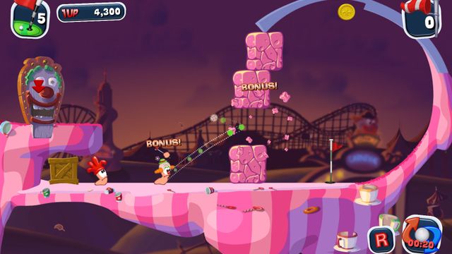 Worms Crazy Golf — скриншот 2