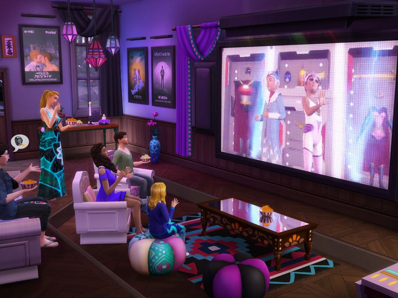 The Sims 4 Movie Hangout Stuff! — скриншот 1