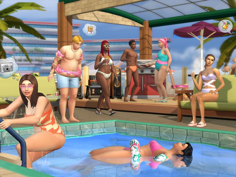The Sims 4 Poolside Splash Kit — скриншот 2