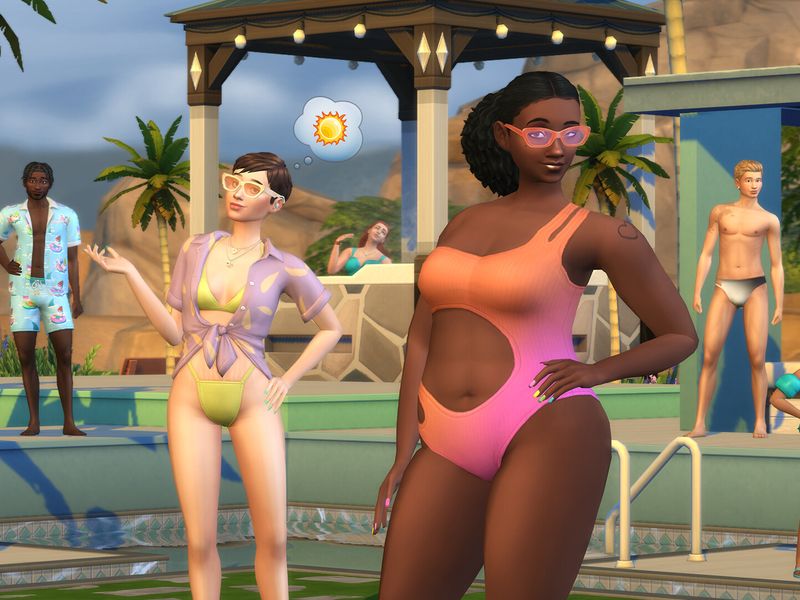 The Sims 4 Poolside Splash Kit — скриншот 1