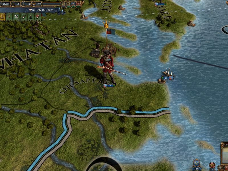 Europa Universalis IV Colonial British and French Unit — скриншот 1