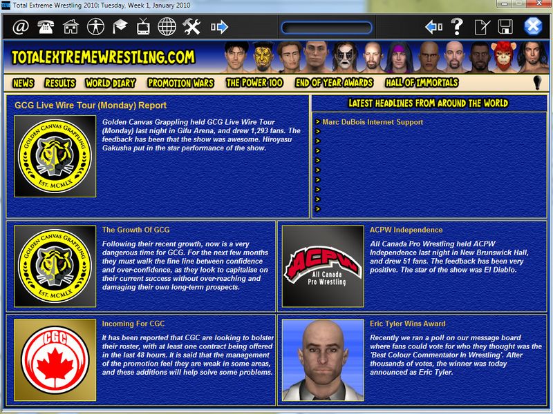 Total Extreme Wrestling 2010 — скриншот 2