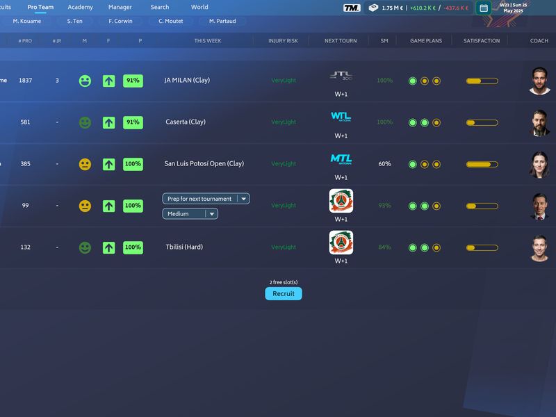 Tennis Manager 25 — скриншот 4
