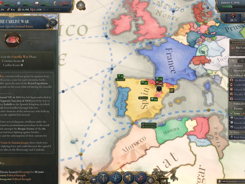 Victoria 3 Iberian Twilight — скриншот 1