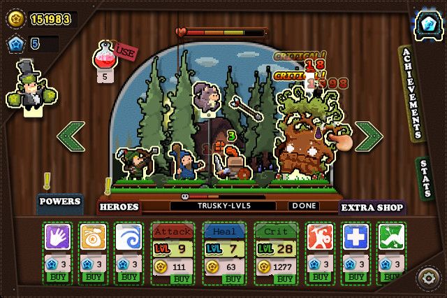 Tap Heroes — скриншот 1