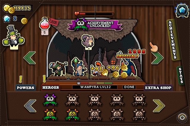 Tap Heroes — скриншот 4