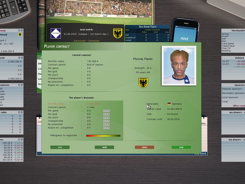 Club Manager 2016 — скриншот 4