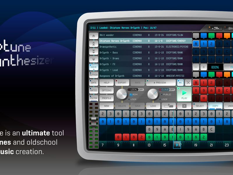 Rytmik Lite Chiptune Synthesizer — скриншот 1