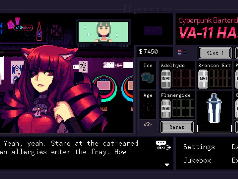 VA 11 Hall A Cyberpunk Bartender Action — скриншот 3