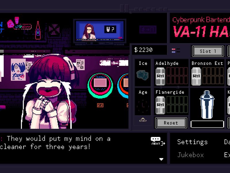 VA 11 Hall A Cyberpunk Bartender Action — скриншот 1