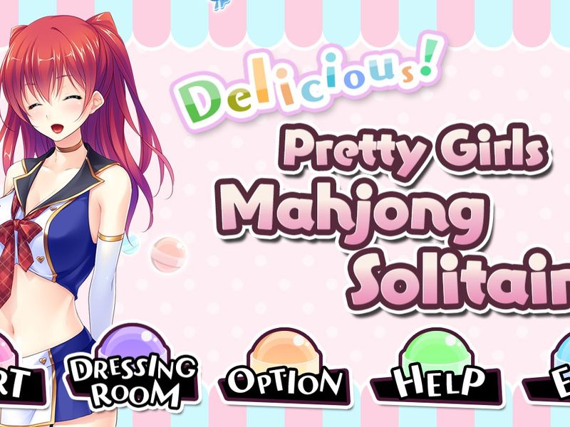 Delicious! Pretty Girls Mahjong Solitaire — скриншот 1