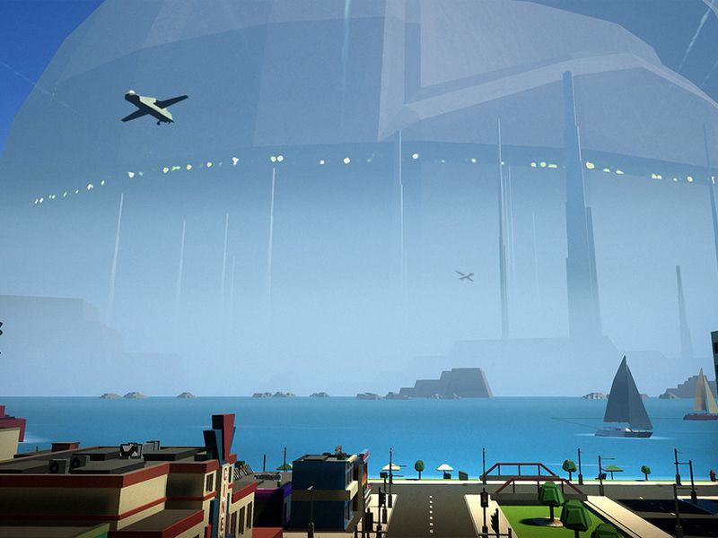 VRobot VR Giant Robot Destruction Simulator — скриншот 1