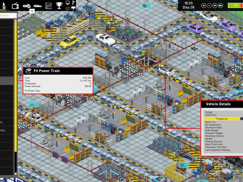 Production Line Car Factory Simulation — скриншот 1