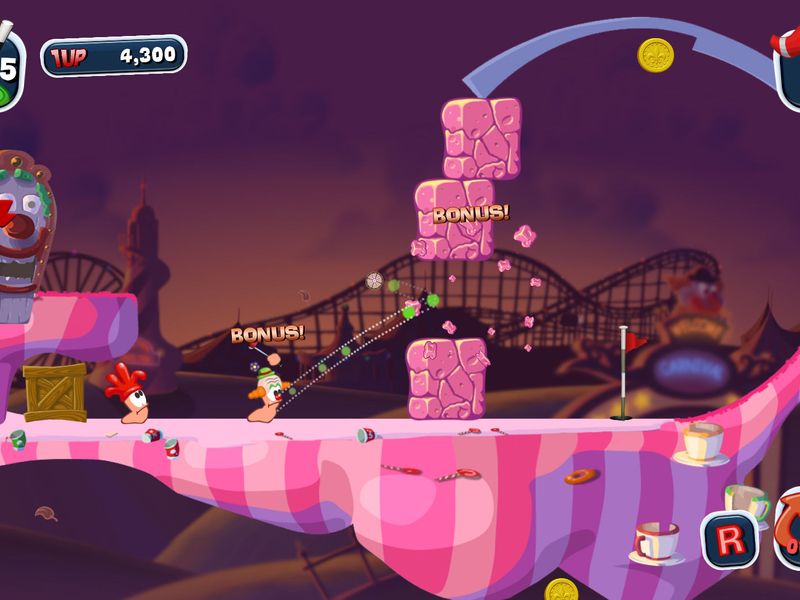 Worms Crazy Golf — скриншот 2