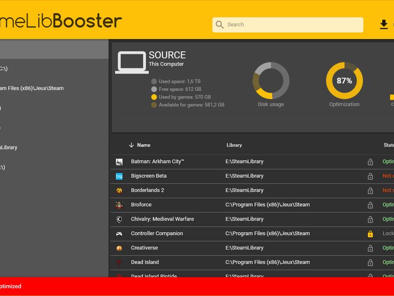 GameLibBooster — скриншот 1