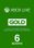 Xbox Live GOLD Subscription Card - 6 Months Xbox Live - EUROPE