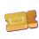 Ticket de Pase del Evento Dorado