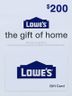 Lowe's 200 USD Lowe's
